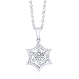 Taraash CZ Floral 925 Sterling Silver Pendant For Women PD1388R