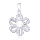 Taraash 925 Sterling Silver CZ Floral Pendant for women PD1610R