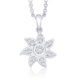 Taraash 925 Sterling Silver CZ Floral Pendant For women PD1616R