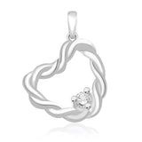Taraash 925 Sterling Silver Heart Shape Pendant for women PD1715R