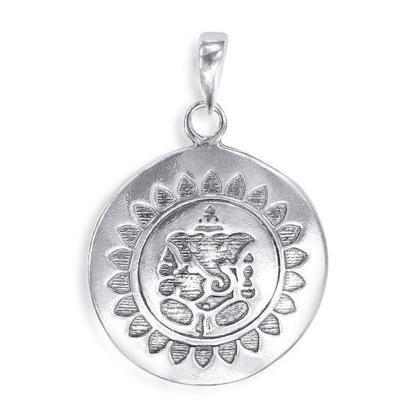 Taraash Sterling Silver Engrave Lord Shri Ganesha Pendant For unisex PD1953A