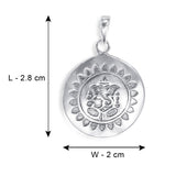 Taraash Sterling Silver Engrave Lord Shri Ganesha Pendant For unisex PD1953A
