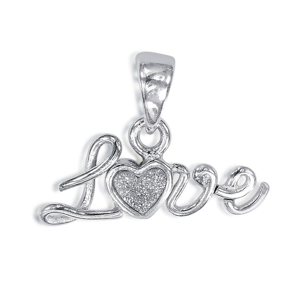 Taraash Sterling Silver "LOVE" Word Pendant For Women PD2023R