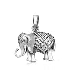 Taraash 925 Sterling Silver Antique Elephant Pendant For Unisex PD2074A