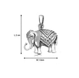 Taraash 925 Sterling Silver Antique Elephant Pendant For Unisex PD2074A