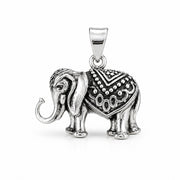 Taraash 925 Sterling Silver Antique Elephant Pendant For Unisex PD2074A