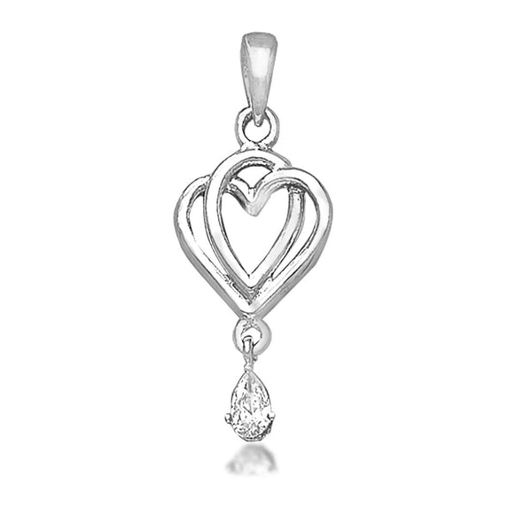 Taraash 925 Sterling Pretty Heart Silver Pendant For Women and Girls