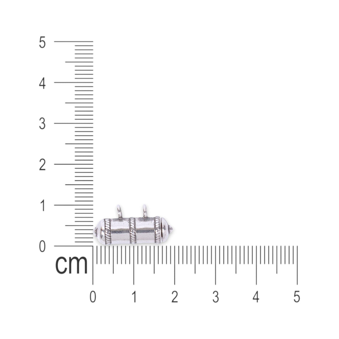 925 Sterling Silver Cylinder Tabeez Pendant Antique Finish For Unisex