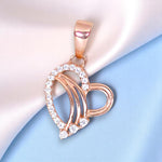 Load image into Gallery viewer, 925 Sterling Silver Gold Plated Heart CZ Pendant for Women - Elegant Valentine?ÇÖs Day Gift
