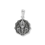Load image into Gallery viewer, 925 Sterling Silver Oval Floral Design Hanuman Pendant for Unisex