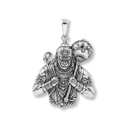925 Sterling Silver Big Hanuman Anqtiue Pendant For Unisex