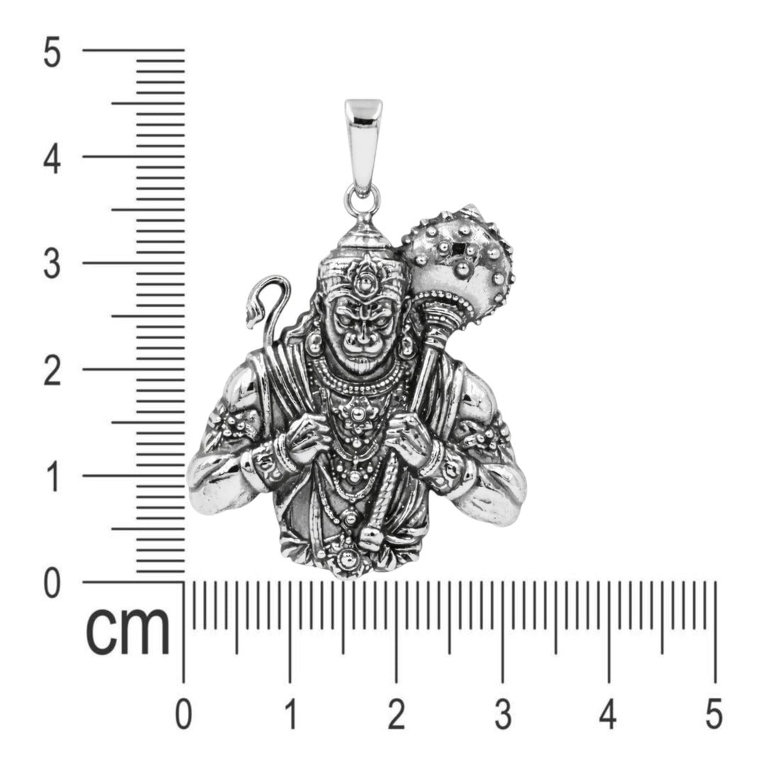 925 Sterling Silver Big Hanuman Anqtiue Pendant For Unisex