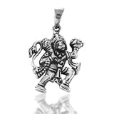 Taraash 925 Silver Divine Bajarang Bali Pendant for Men