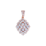Load image into Gallery viewer, Taraash Sterling Silver CZ Rose Gold Diamond Shape Jewellery Set for Women - 925 Silver with Rose Gold Plating &amp; 18-Inch Chain
