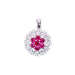 Load image into Gallery viewer, 925 Sterling Silver Pink Baguette Stone with CZ Pendant for Women
