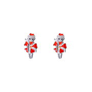 925 Sterling Silver Enamel Character Stud Earrings for Girls