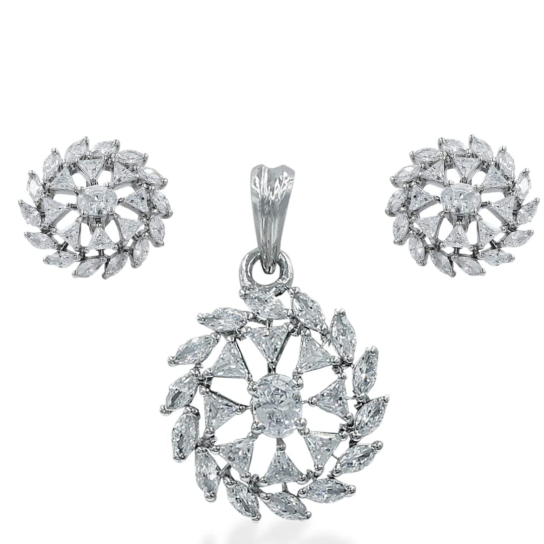 Taraash sterling silver necklace set