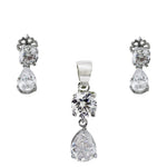 Load image into Gallery viewer, Taraash 925 Sterling Silver CZ Pendant Set For Women