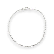 925 Sterling Silver Rope Chain Single Anklet for Women
