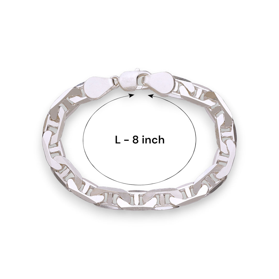 925 Sterling Silver Marina Chain Bracelet for Men