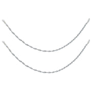 925 Sterling Silver Black Beaded Disco Antique Finish Chains Anklet for Women