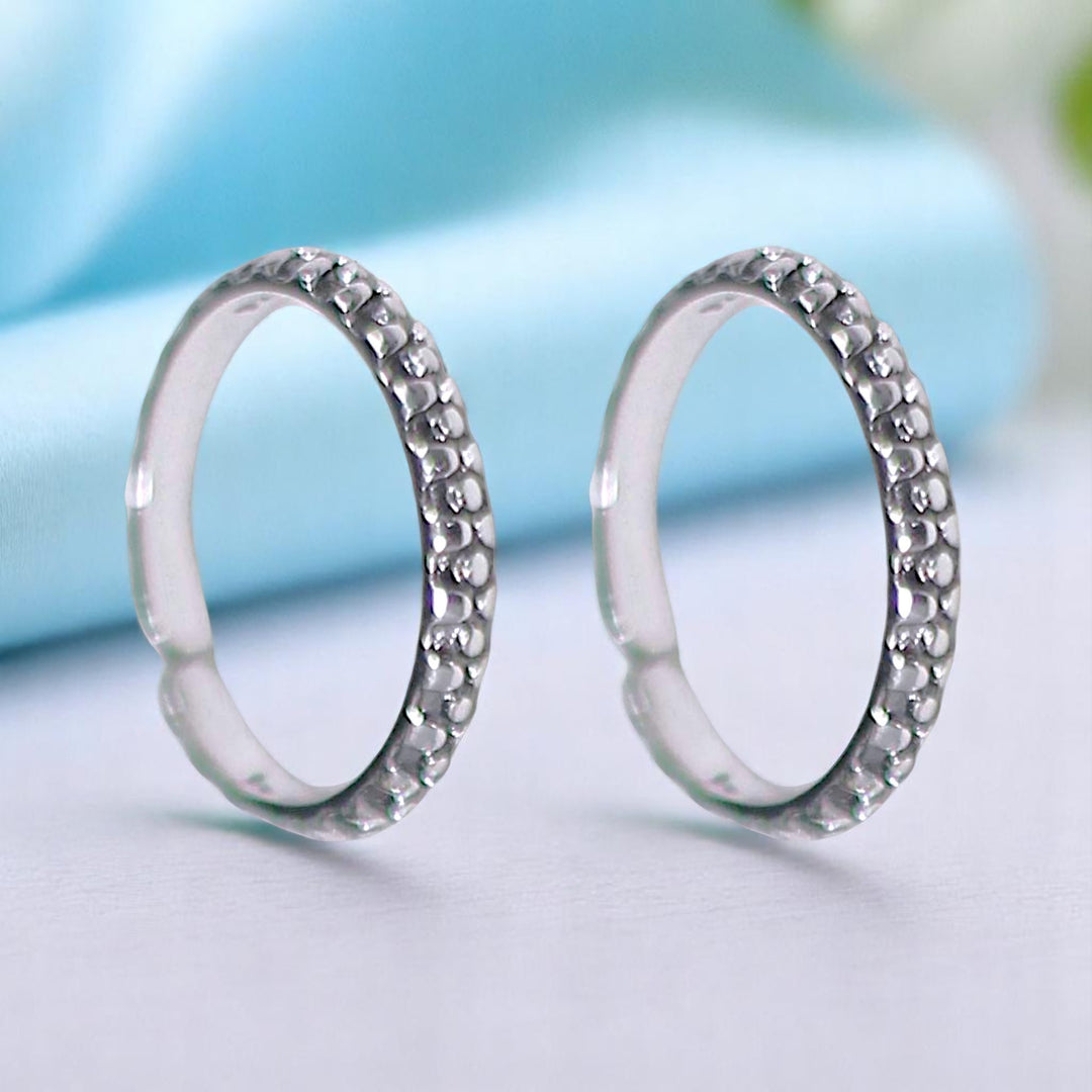 925 Sterling Silver Antique Finish Adjustable Band Toe Ring for Women
