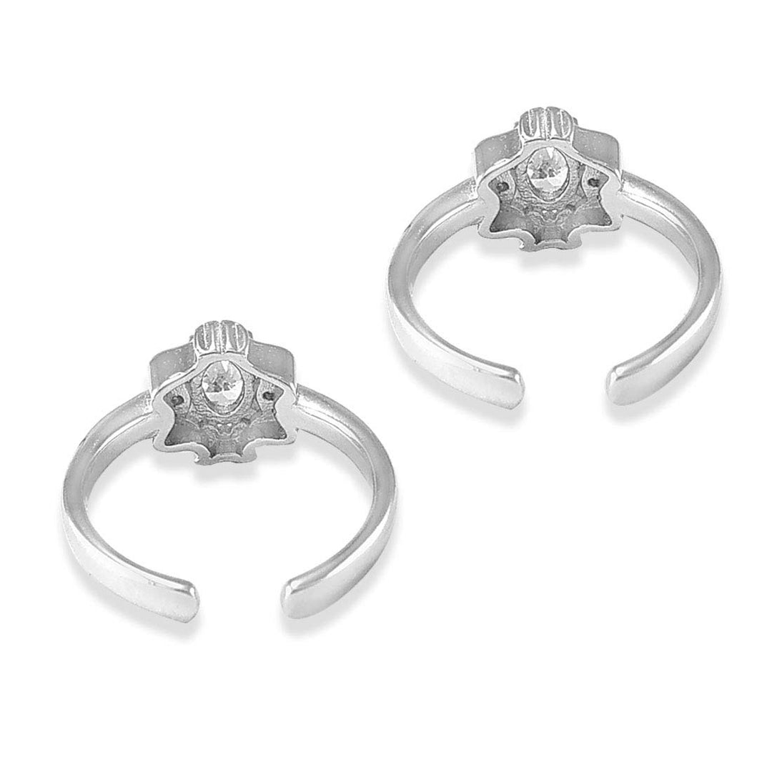 Taraash toe ring of silver