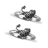Taraash toe rings for women silver