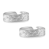 Taraash toe ring for women silver