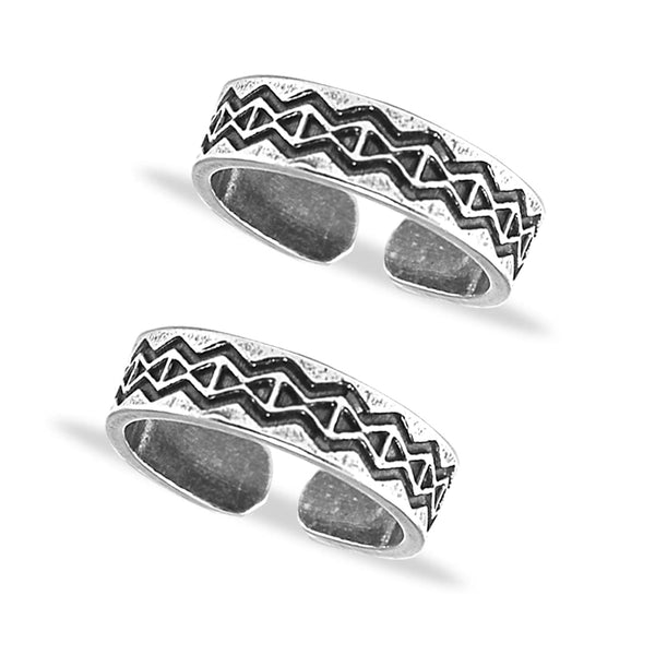 Taraash silver toe ring for women