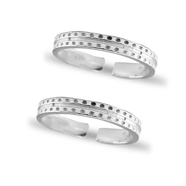 Taraash toe ring in silver