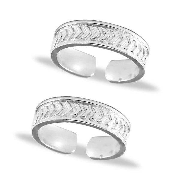 Taraash 925 Sterling Cutwork Toe Ring | Chandi Jodavi For Women | Silver Toe Ring For Women
