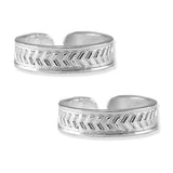 Taraash 925 Sterling Cutwork Toe Ring | Chandi Jodavi For Women | Silver Toe Ring For Women