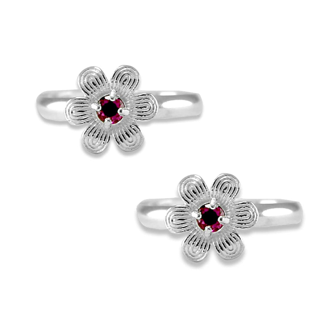 Taraash leg rings women silver