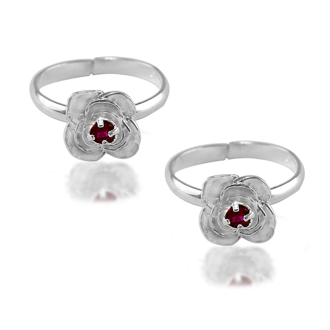 Taraash toe rings for women in silver