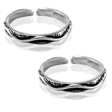 Taraash toe ring of silver