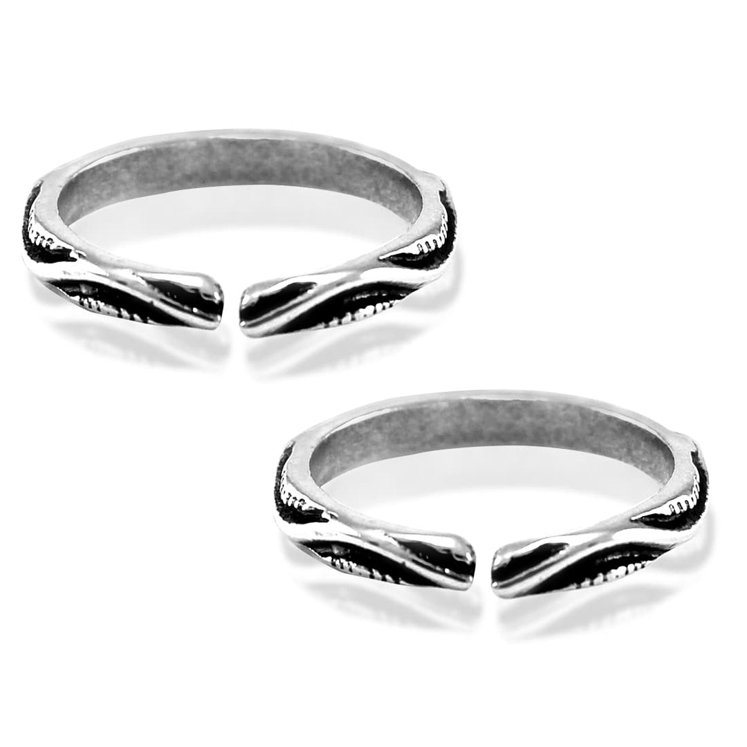 Taraash toe rings for women in silver