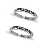 Taraash toe ring in silver