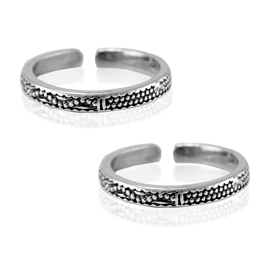 Taraash toe rings for women silver