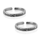 Taraash toe rings for women silver