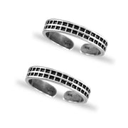 Taraash toe rings for women silver
