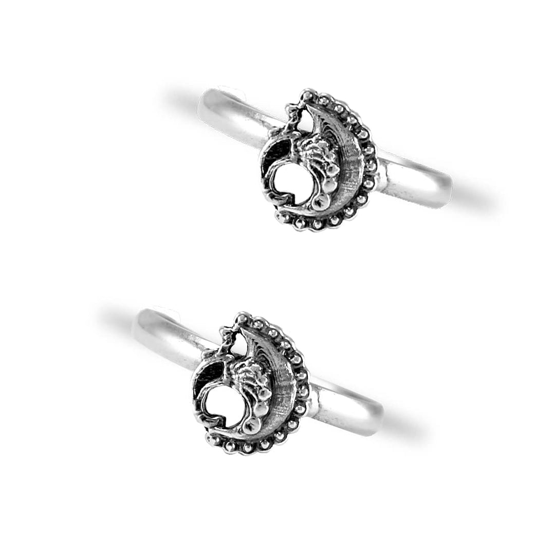 Taraash toe rings for women silver