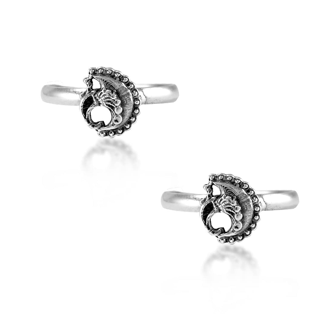 Taraash leg rings women silver