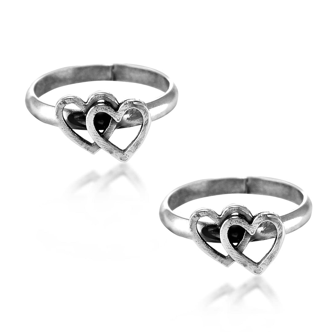 Taraash leg rings women silver