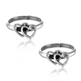 Taraash leg rings women silver