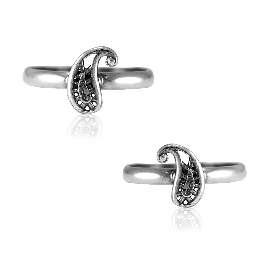 Taraash toe ring for women silver