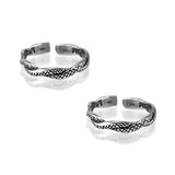 Taraash 925 Sterling Silver Antique Cutwork Toe Ring For Women