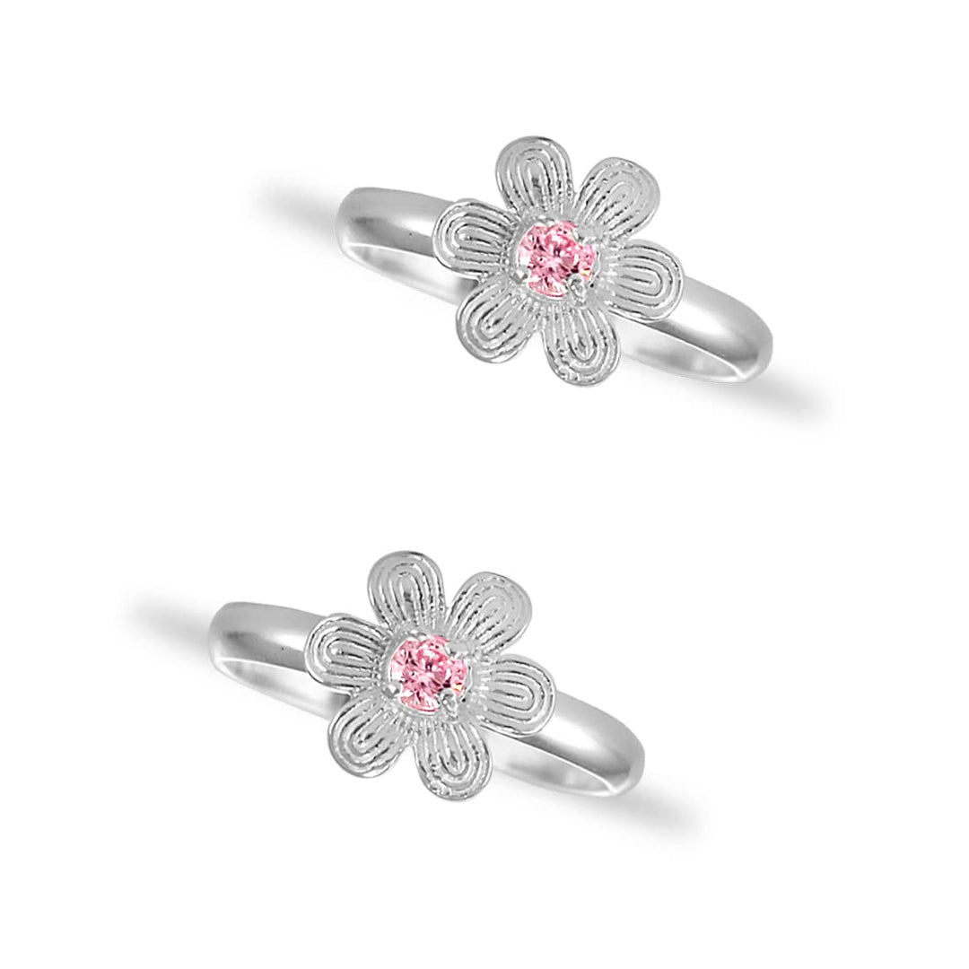 Taraash toe ring in silver