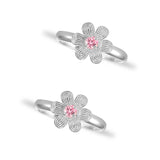 Taraash toe ring in silver