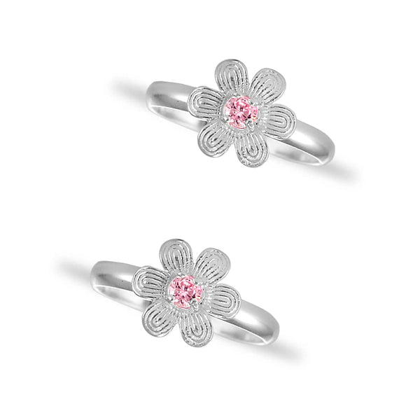 Taraash toe ring in silver